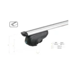 Aerodynamic Aluminum Open Roof Rail Crossbars with Double Wall Construction (Model: RB008) - Image 3