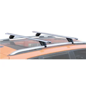 Silent wing shaped aluminum roof rack RB003C installed on factory open roof rails