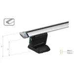 Premium Integrated Wing-Shaped Fixed Point Roof Crossbar System (Model: RB009C) - Image 2