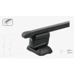 Fixed Point Steel Square Bar Roof Crossbar System (Model: RB009A) - Image 3