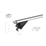 Premium Integrated Aluminum Aero Bar Roof Crossbar System for Flush Rails (Model: RB003C-1) - Image 3