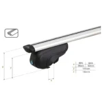 Heavy-Duty Aerodynamic Roof Crossbar System for Closed Rails (Model: RB008-1) - Image 2