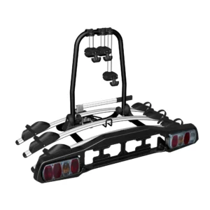 Premium standalone towbar ball mounted 3-bike platform carrier rack with 13 pin wiring connection