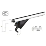 Aerodynamic Aluminum Oval Bar Roof Crossbar System for Open Rails (Model: RB003B) - Image 2