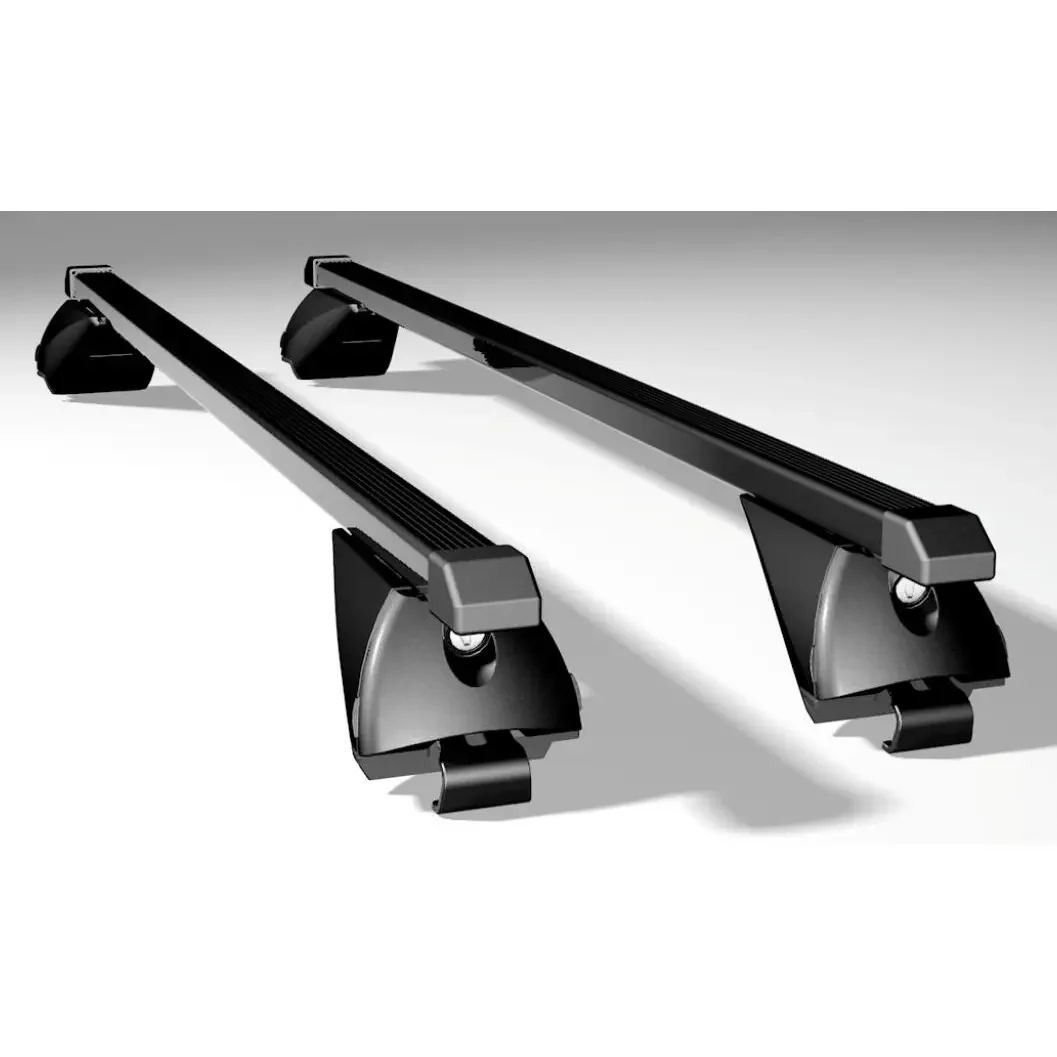 open-rail-steel-square-roof-rack-bars-rb003a Standard Steel Square Bar Roof Crossbar System for Open Rails (Model: RB003A) - Image 1