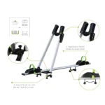 Premium Anodized Roof-Mounted Upright Bicycle Carrier (Model: BC001F) - Image 3